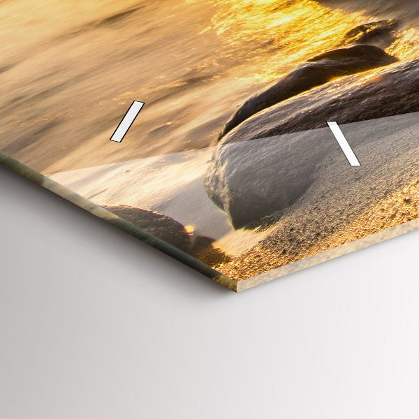 Horizontal wall clock Sunrise Baltic Sea