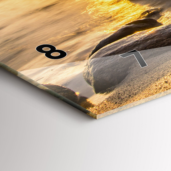 Horizontal wall clock Sunrise Baltic Sea