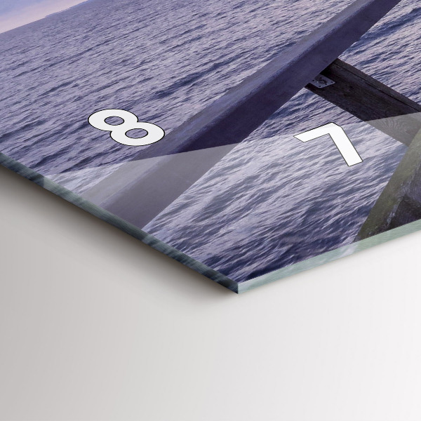 Horizontal wall clock Pier on the Baltic Sea