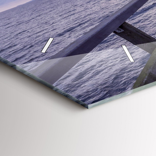 Horizontal wall clock Pier on the Baltic Sea