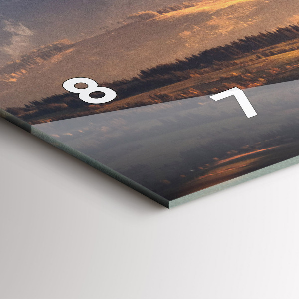 Horizontal wall clock Tatra Mountains in winter mountain panorama