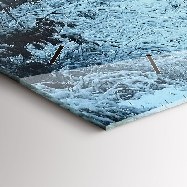 Horizontal wall clock Deer on the tracks