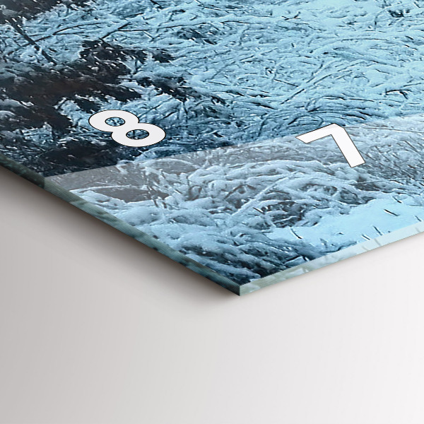 Horizontal wall clock Deer on the tracks