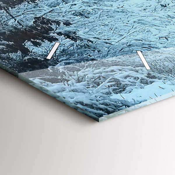 Horizontal wall clock Deer on the tracks