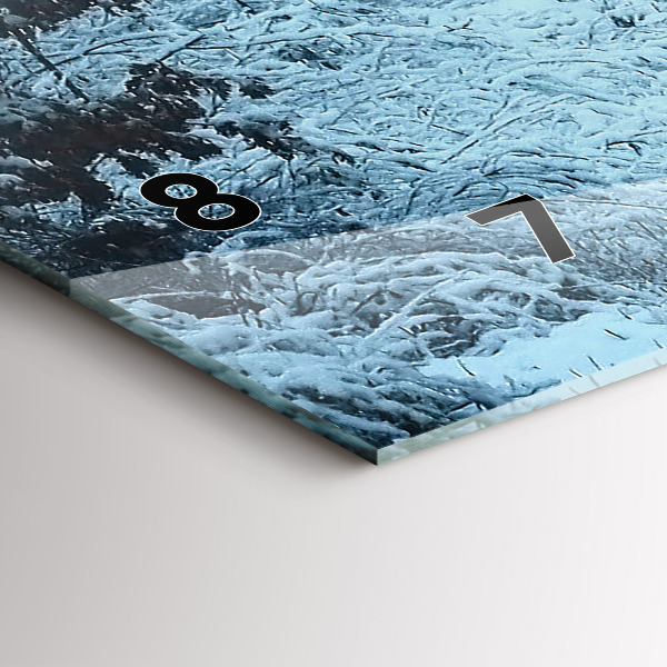 Horizontal wall clock Deer on the tracks