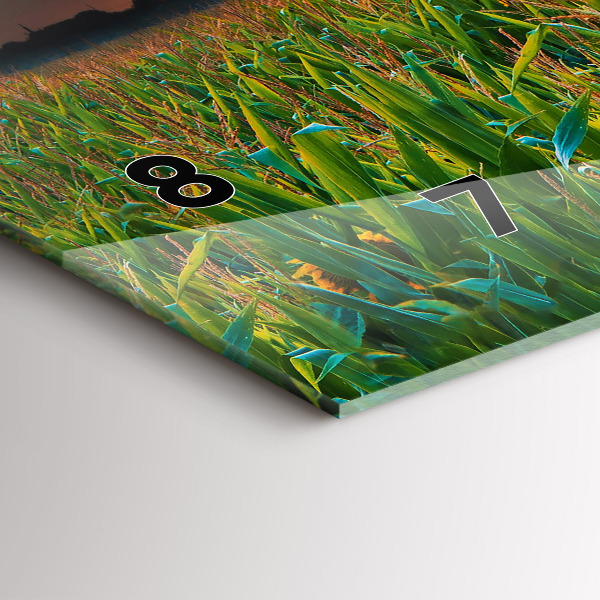 Horizontal wall clock Sunflowers in the meadow