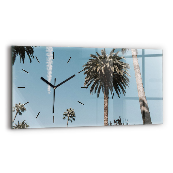 Horizontal wall clock Palm trees in Los Angeles
