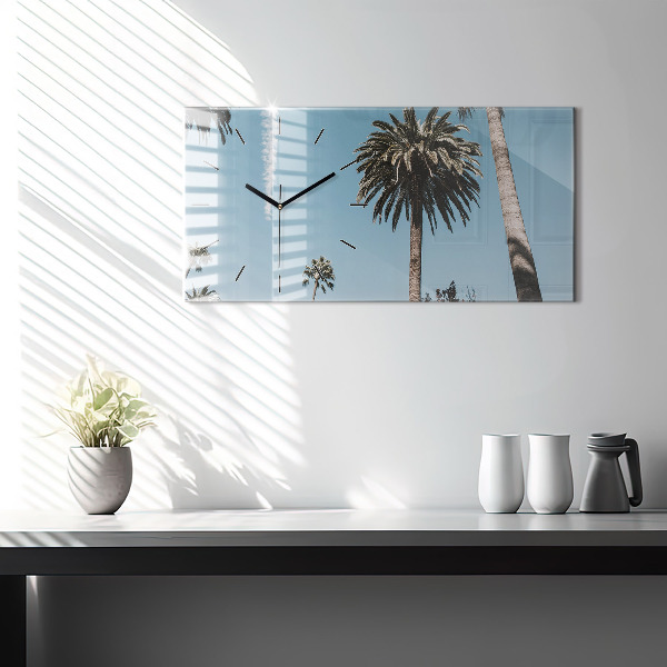 Horizontal wall clock Palm trees in Los Angeles