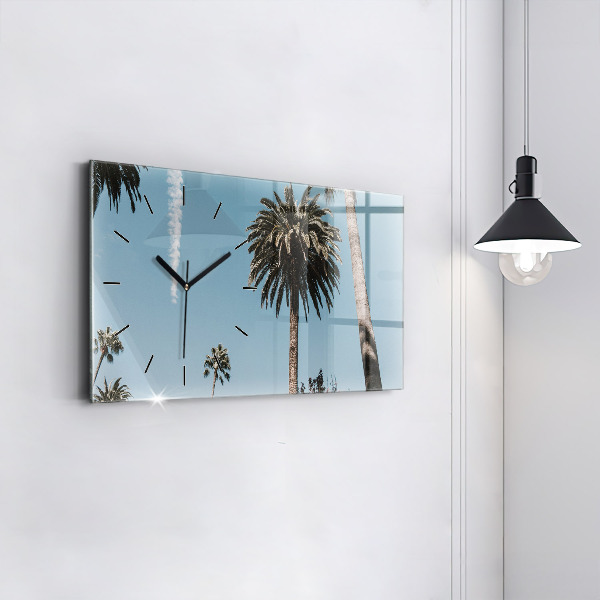 Horizontal wall clock Palm trees in Los Angeles