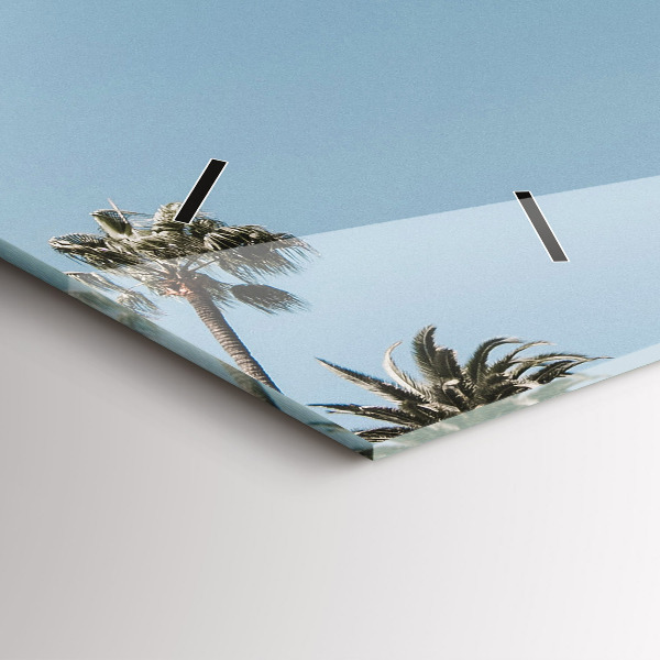 Horizontal wall clock Palm trees in Los Angeles