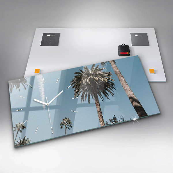 Horizontal wall clock Palm trees in Los Angeles