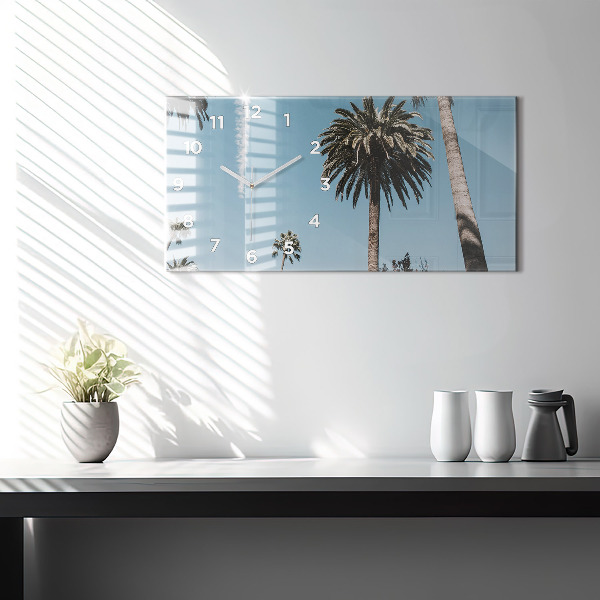Horizontal wall clock Palm trees in Los Angeles