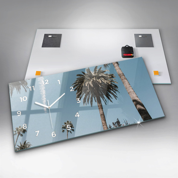 Horizontal wall clock Palm trees in Los Angeles