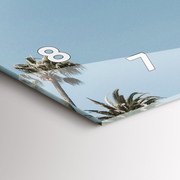 Horizontal wall clock Palm trees in Los Angeles