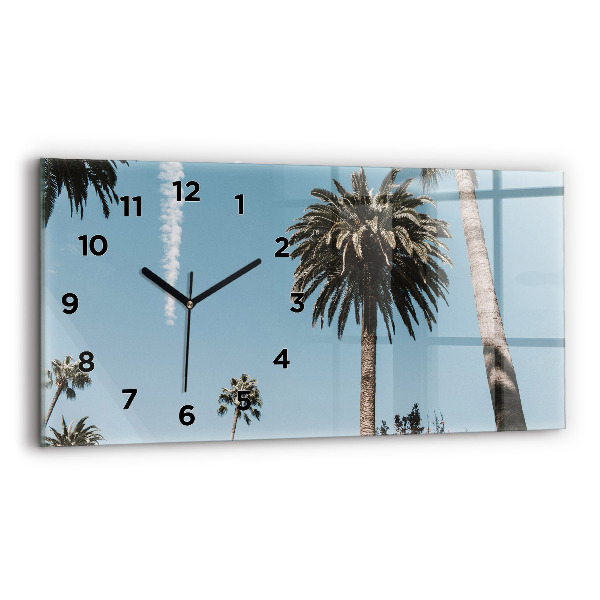 Horizontal wall clock Palm trees in Los Angeles
