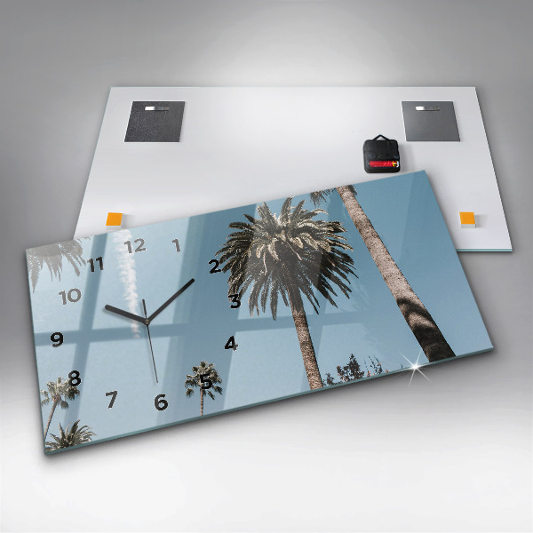 Horizontal wall clock Palm trees in Los Angeles