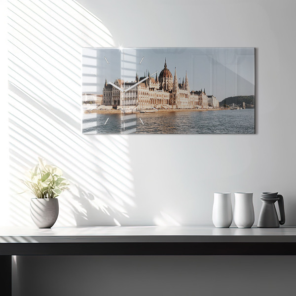 Horizontal wall clock Parliament in Budapest