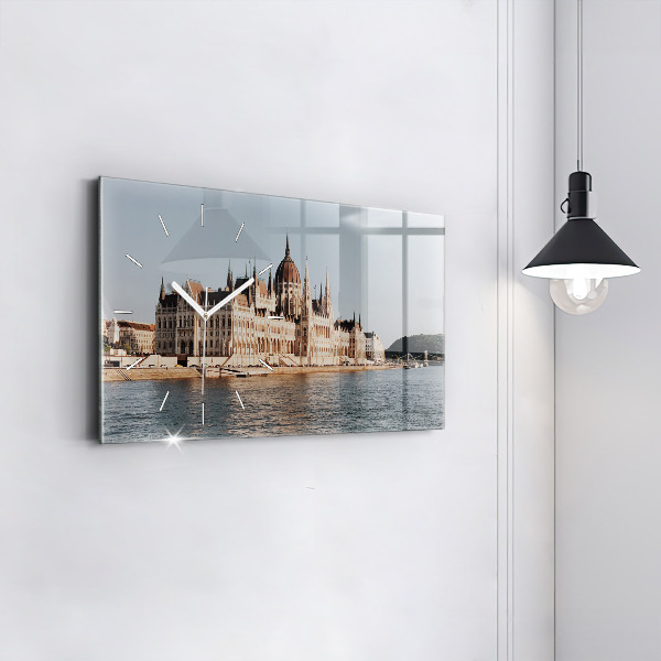 Horizontal wall clock Parliament in Budapest