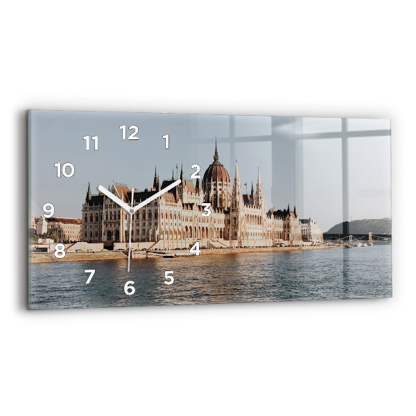 Horizontal wall clock Parliament in Budapest