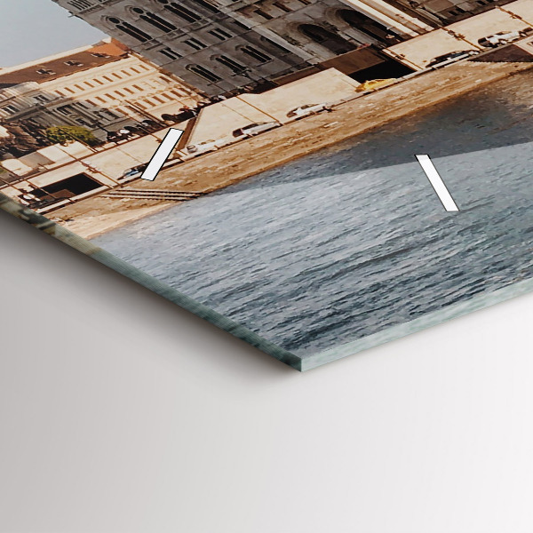 Horizontal wall clock Parliament in Budapest