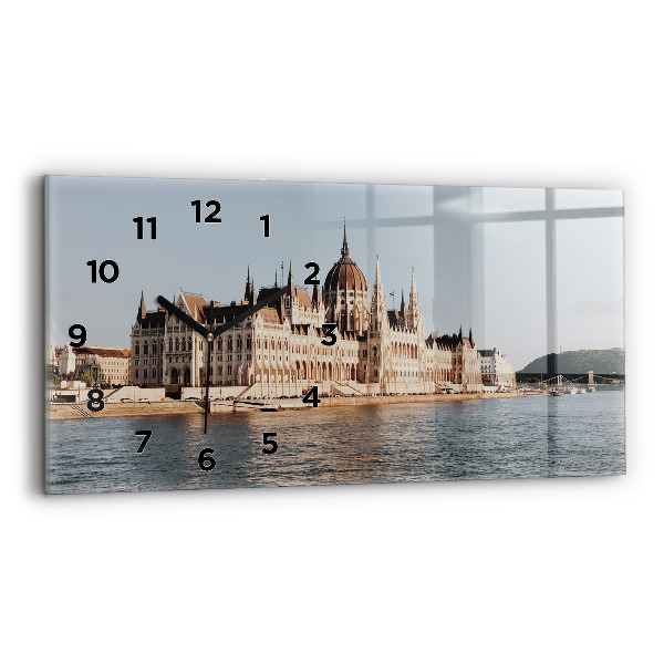 Horizontal wall clock Parliament in Budapest