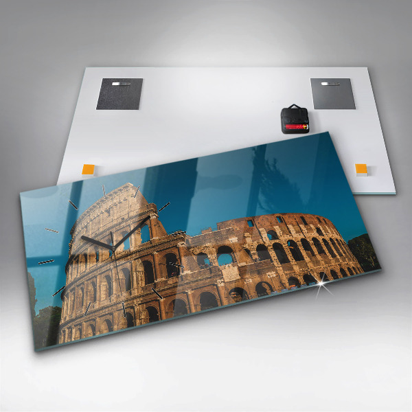 Horizontal wall clock The Colosseum in Italy