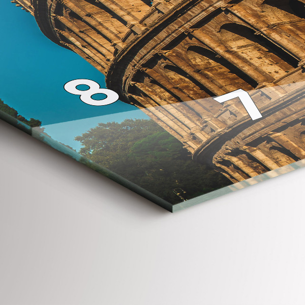 Horizontal wall clock The Colosseum in Italy