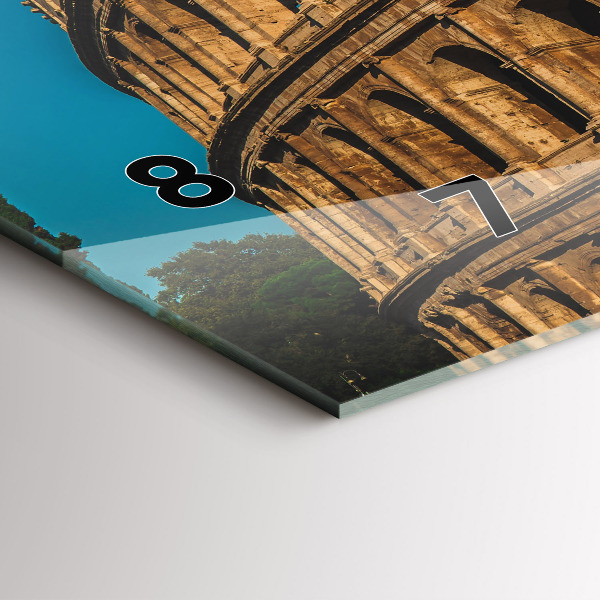 Horizontal wall clock The Colosseum in Italy