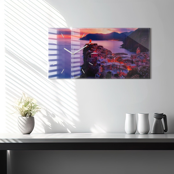 Horizontal wall clock The inscription Memories