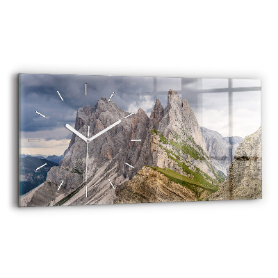 Horizontal wall clock Rocky Mountains