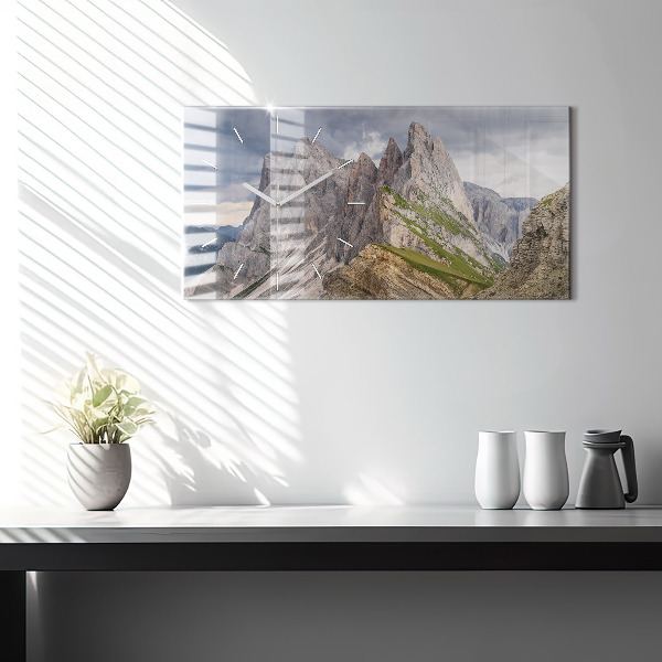 Horizontal wall clock Rocky Mountains