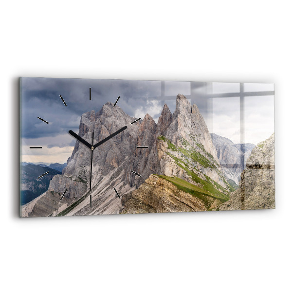 Horizontal wall clock Rocky Mountains