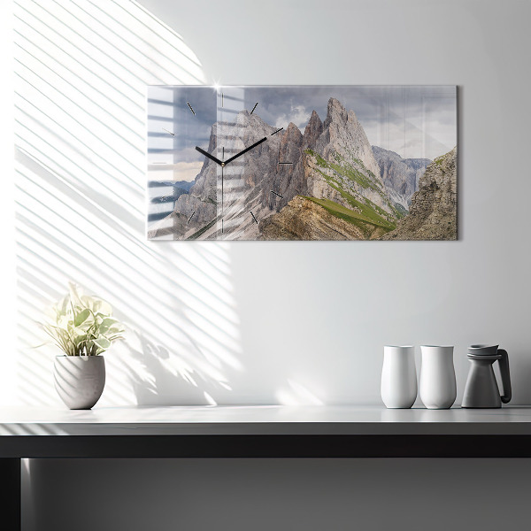 Horizontal wall clock Rocky Mountains