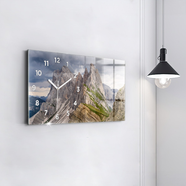 Horizontal wall clock Rocky Mountains