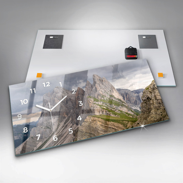 Horizontal wall clock Rocky Mountains
