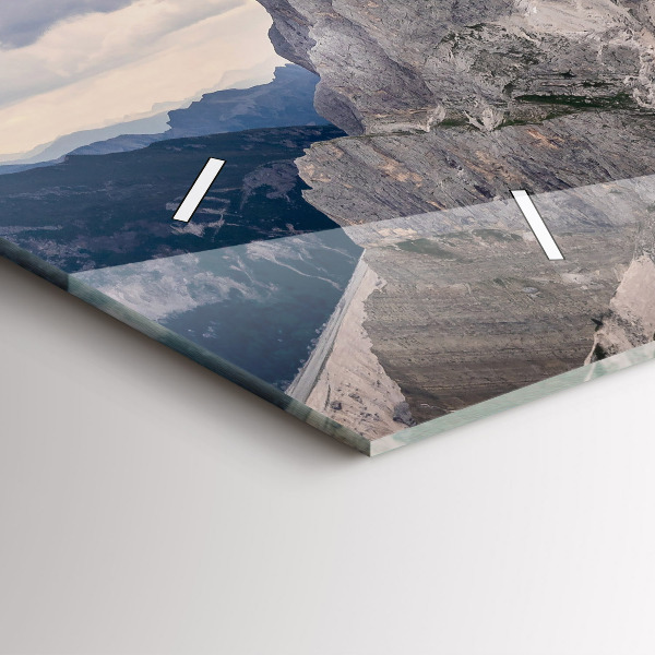 Horizontal wall clock Rocky Mountains