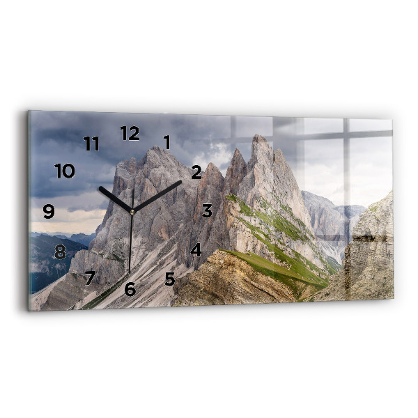Horizontal wall clock Rocky Mountains