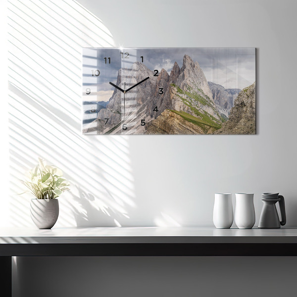 Horizontal wall clock Rocky Mountains