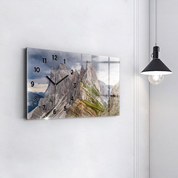 Horizontal wall clock Rocky Mountains