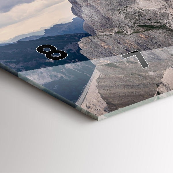 Horizontal wall clock Rocky Mountains