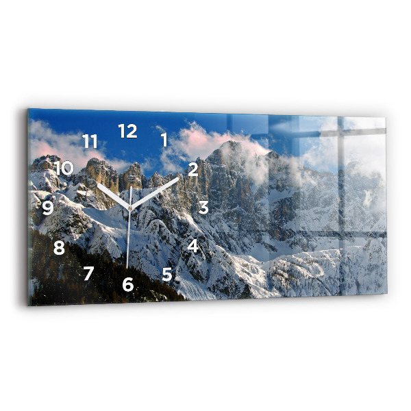 Horizontal wall clock Mountains Under Blue Sky