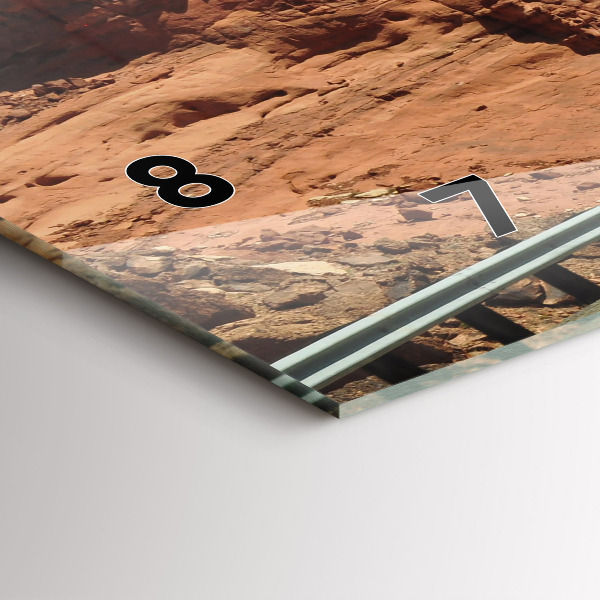 Horizontal wall clock Route 66 in the US