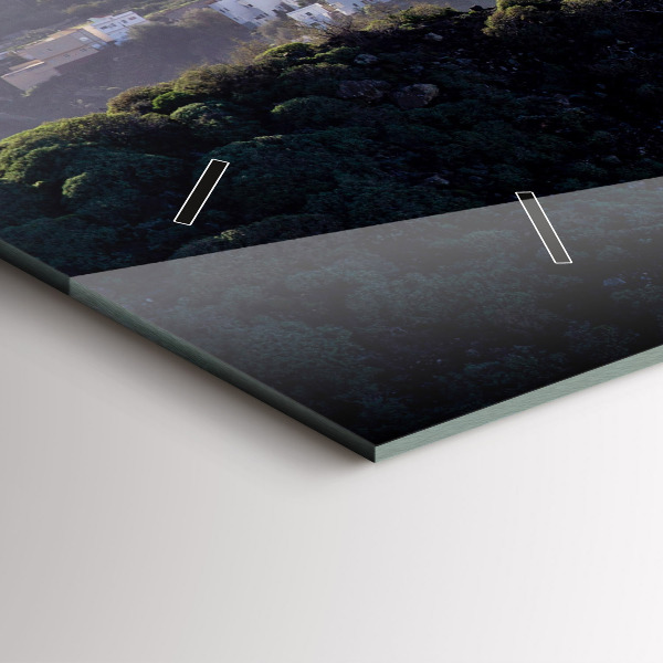 Horizontal wall clock Mountains by the ocean