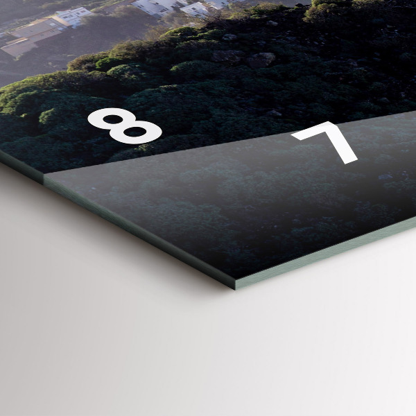 Horizontal wall clock Mountains by the ocean