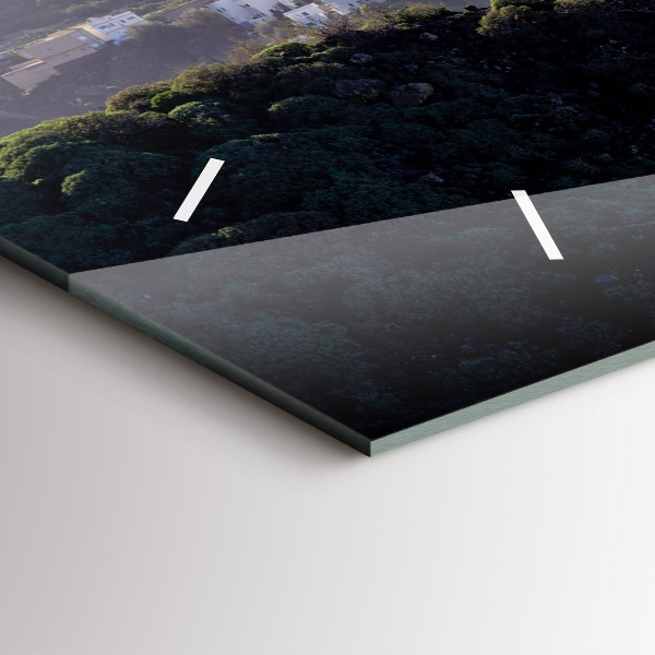 Horizontal wall clock Mountains by the ocean