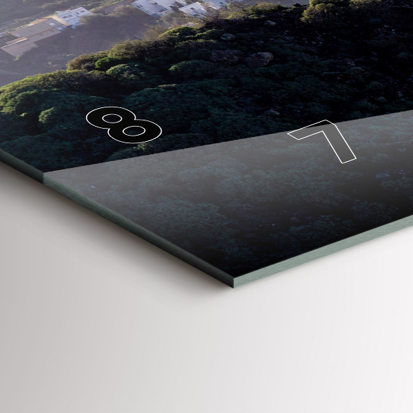 Horizontal wall clock Mountains by the ocean