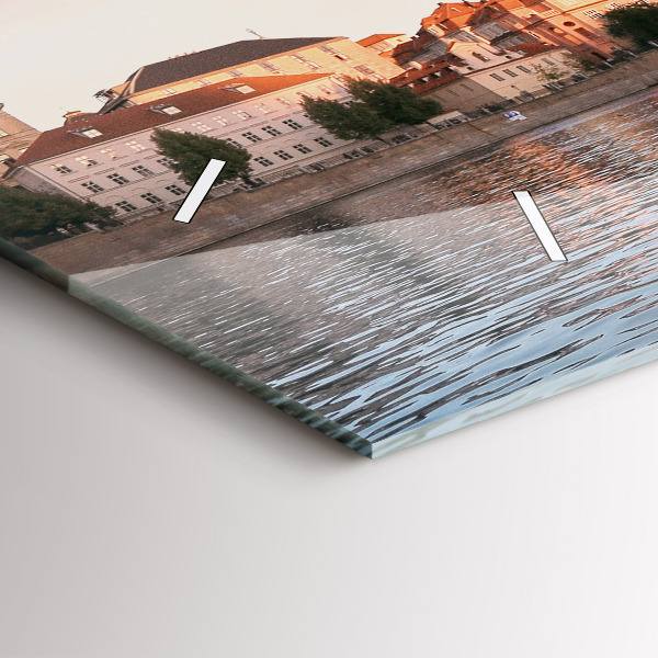 Horizontal wall clock Charles Bridge in Prague