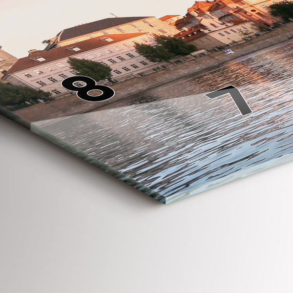 Horizontal wall clock Charles Bridge in Prague