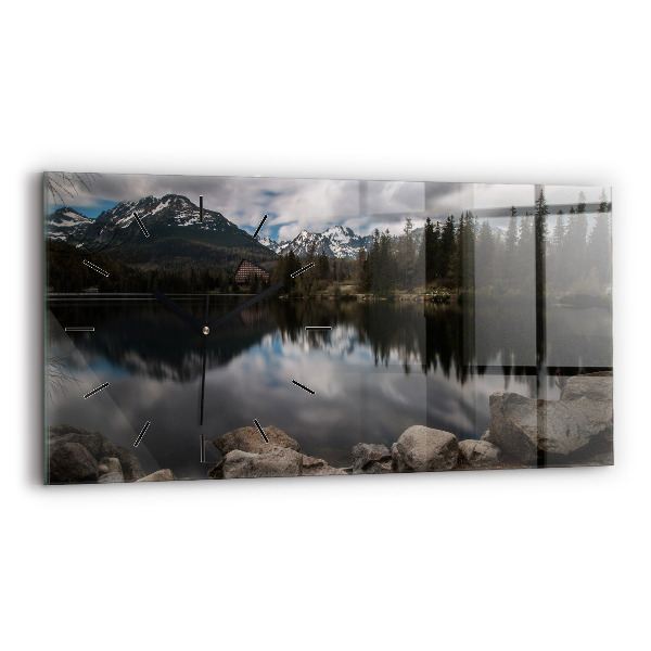 Horizontal wall clock High Tatras in Slovakia