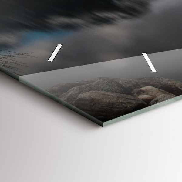 Horizontal wall clock High Tatras in Slovakia